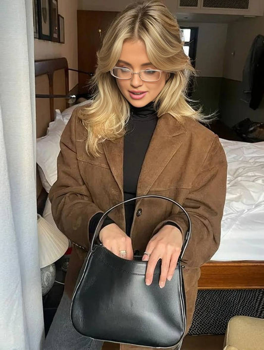 Dames suède blazer | oversized