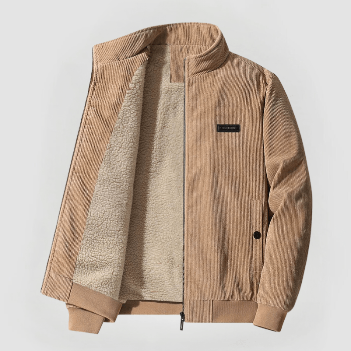 Heren corduroy jas | sherpa voering