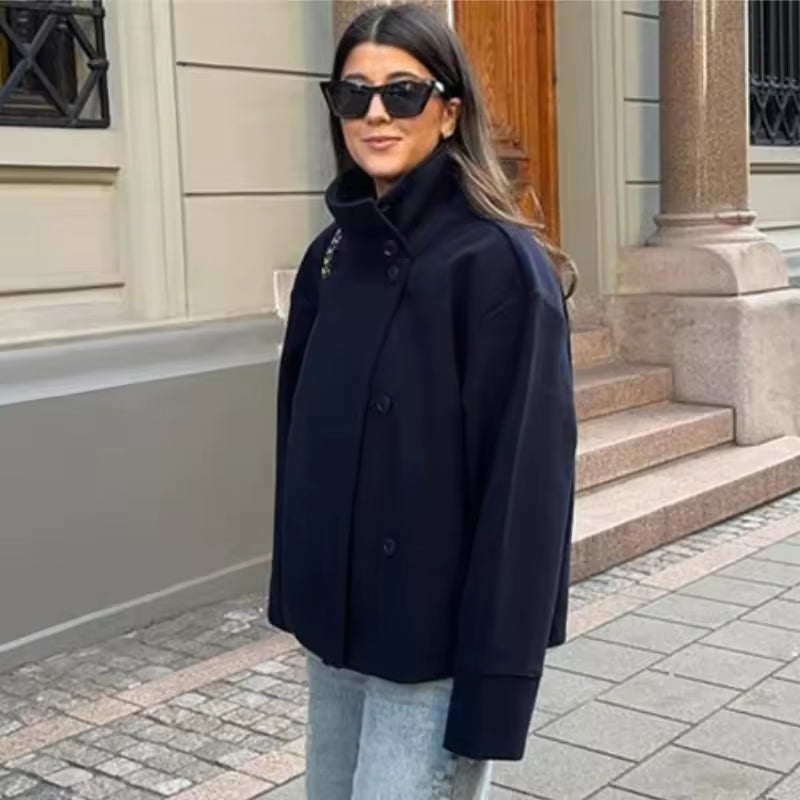 Manteau court femme élégant chaud