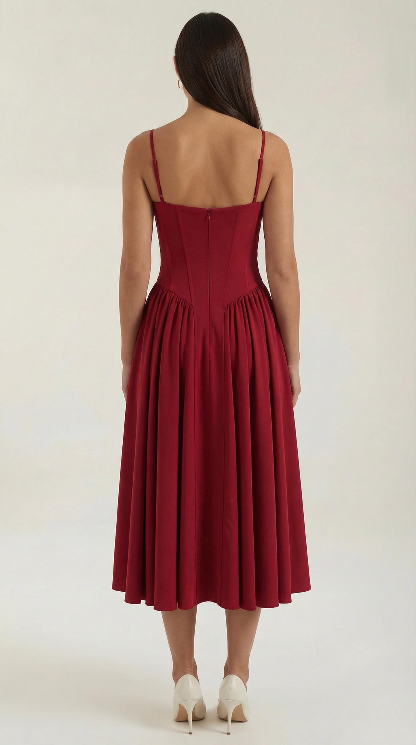 Robe midi corset femme imprimé fleuri