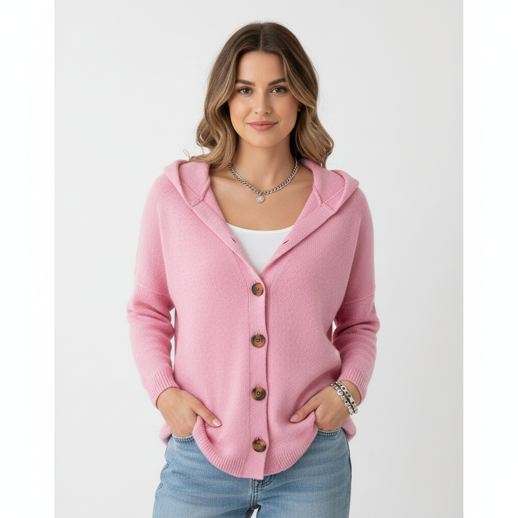 Dames hooded cardigan | lange mouwen