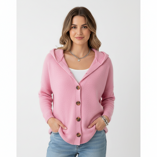 Dames hooded cardigan | lange mouwen