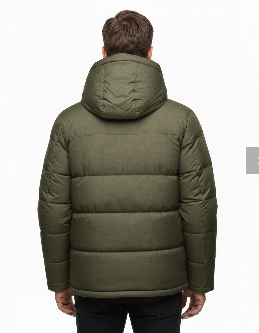 Unisex pufferjas met capuchon | volledige rits