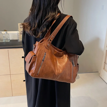 Sac à main rétro texturé femme