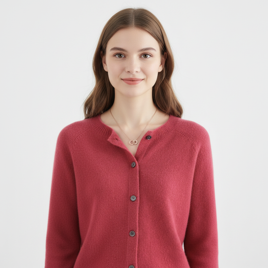 Dames gebreid vest | ronde hals