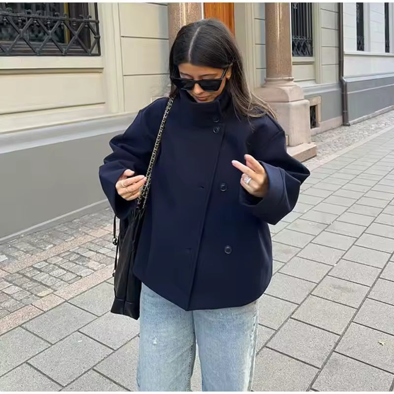 Manteau court femme élégant chaud