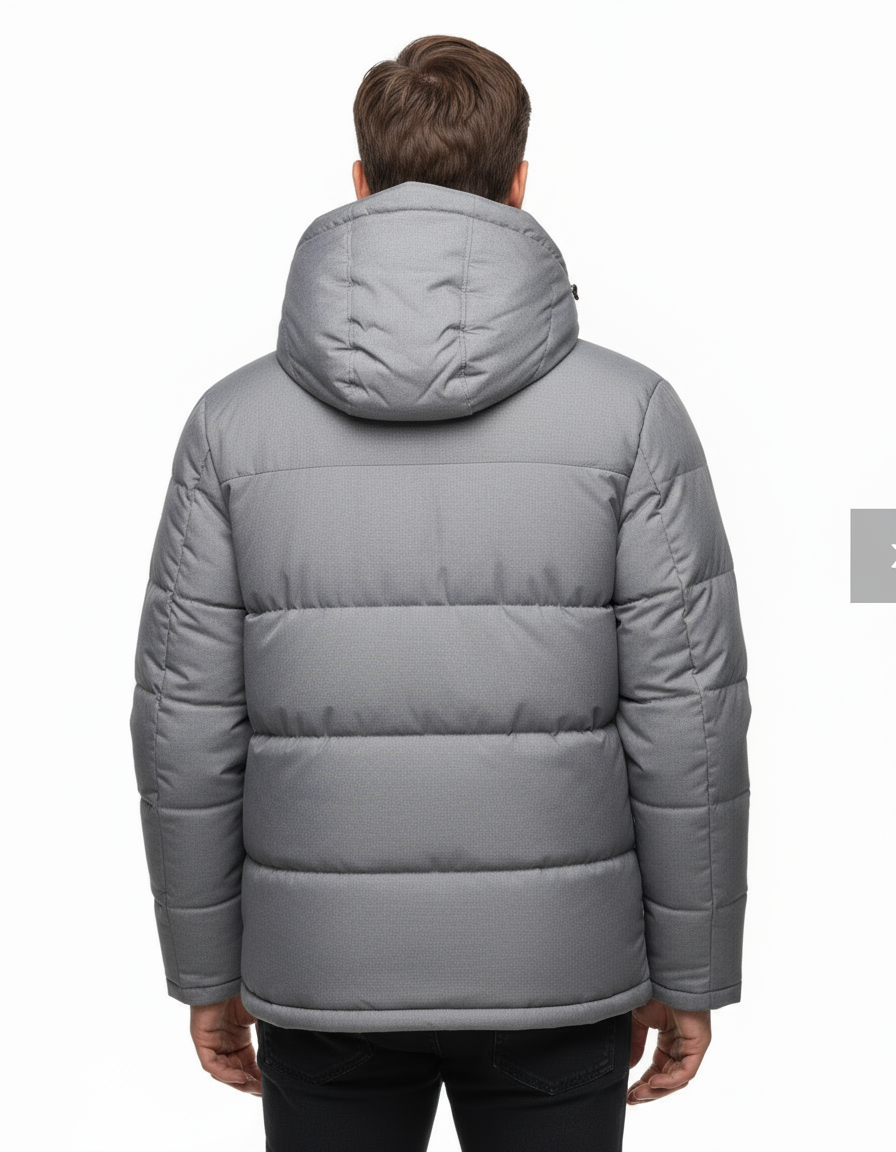 Unisex pufferjas met capuchon | volledige rits