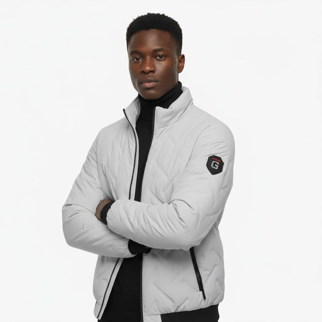 Heren gewatteerde pufferjas