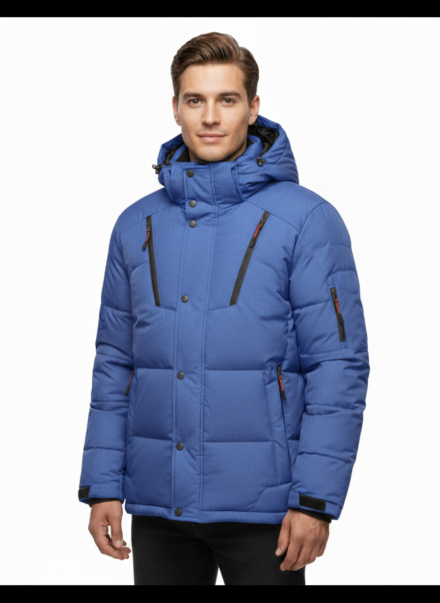 Unisex pufferjas met capuchon | volledige rits