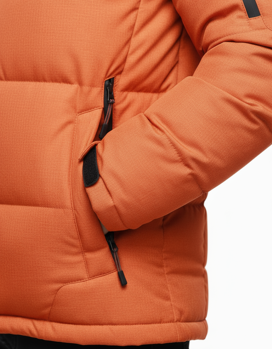 Unisex pufferjas met capuchon | volledige rits