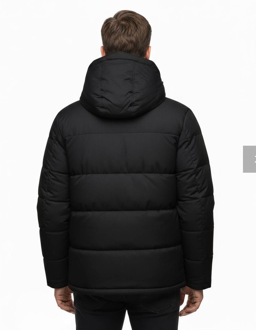 Unisex pufferjas met capuchon | volledige rits