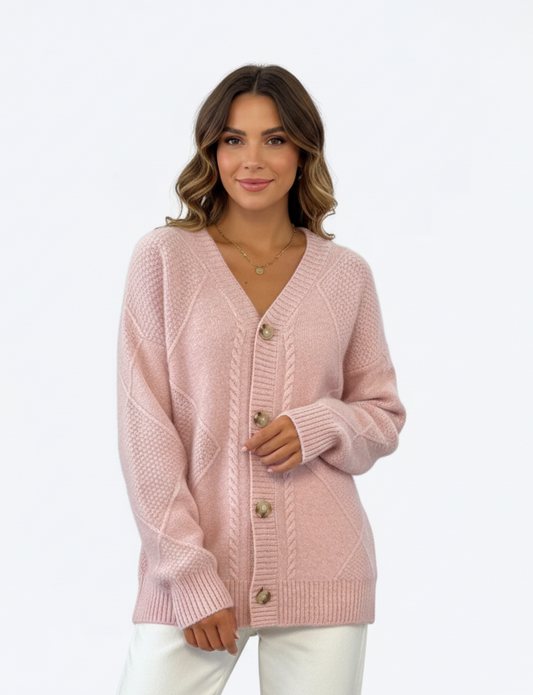 Dames lichtgewicht cardigan met lange mouwen