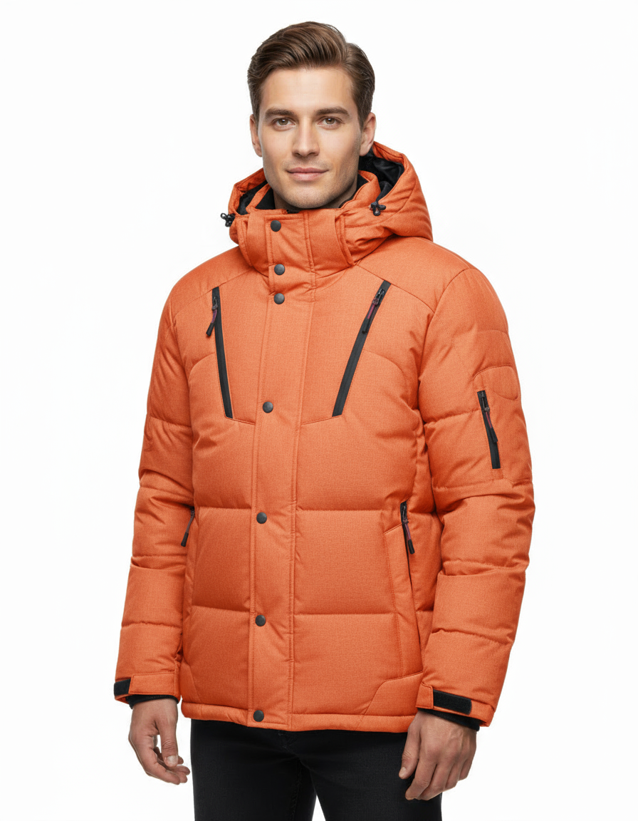 Unisex pufferjas met capuchon | volledige rits