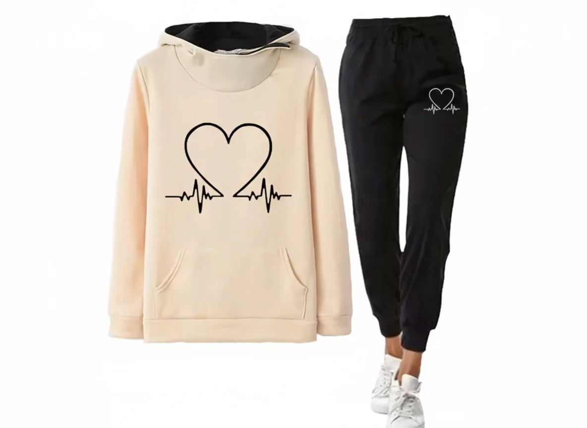 Dames trainingspak | heartbeat print