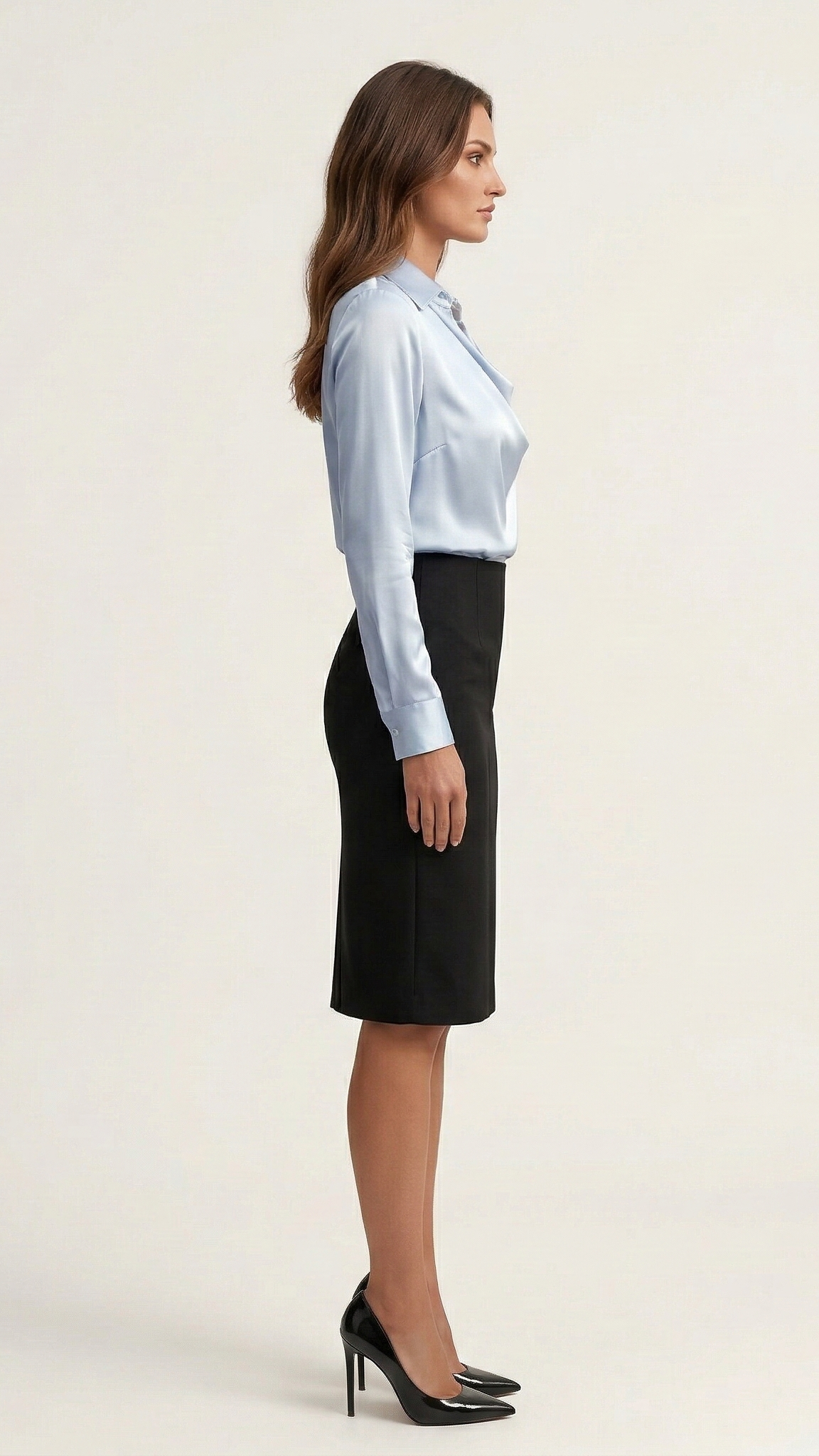 Blouse femme col plissé fluide