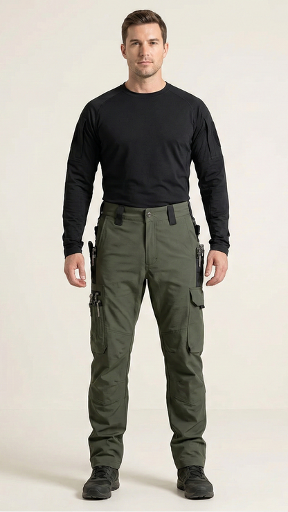 Pantalon cargo de travail homme déperlant