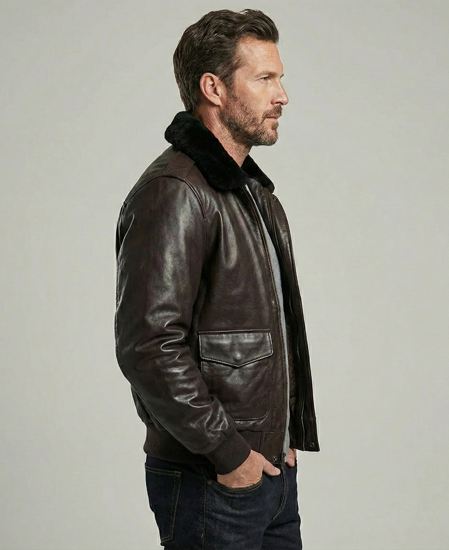 Heren winter bikerjack