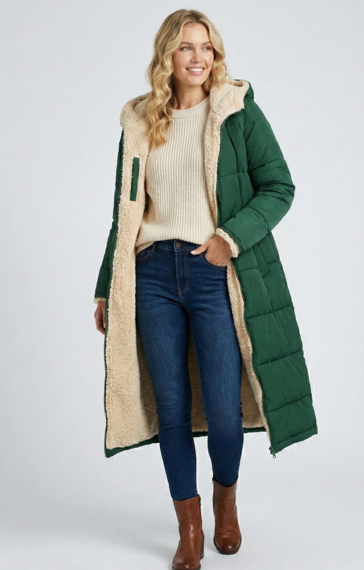 Dames trenchcoat | met fleecevoering