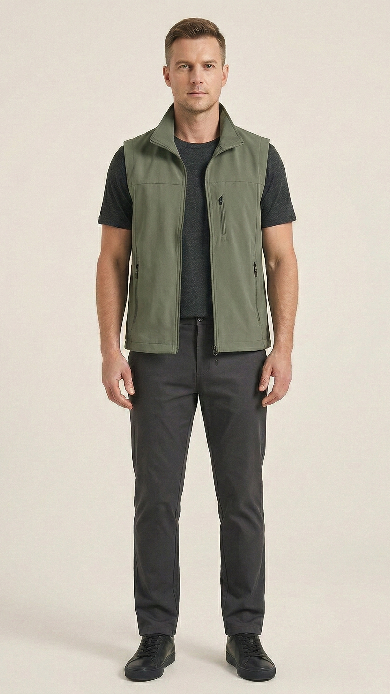 Gilet outdoor homme léger zippé