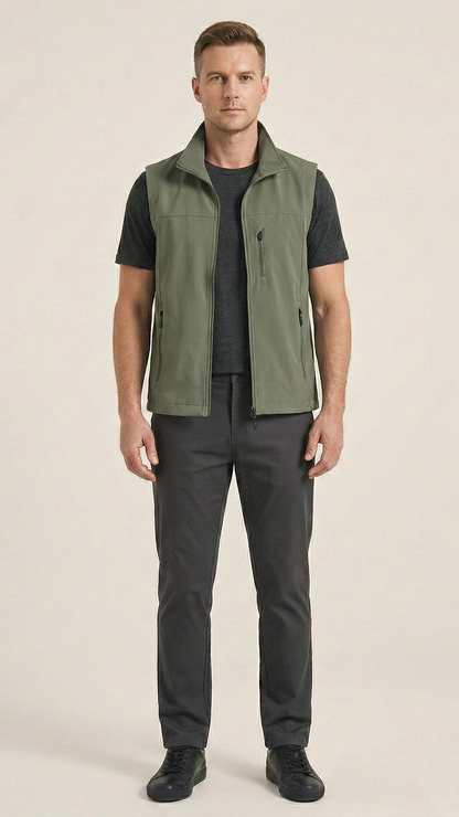 Gilet outdoor homme léger zippé
