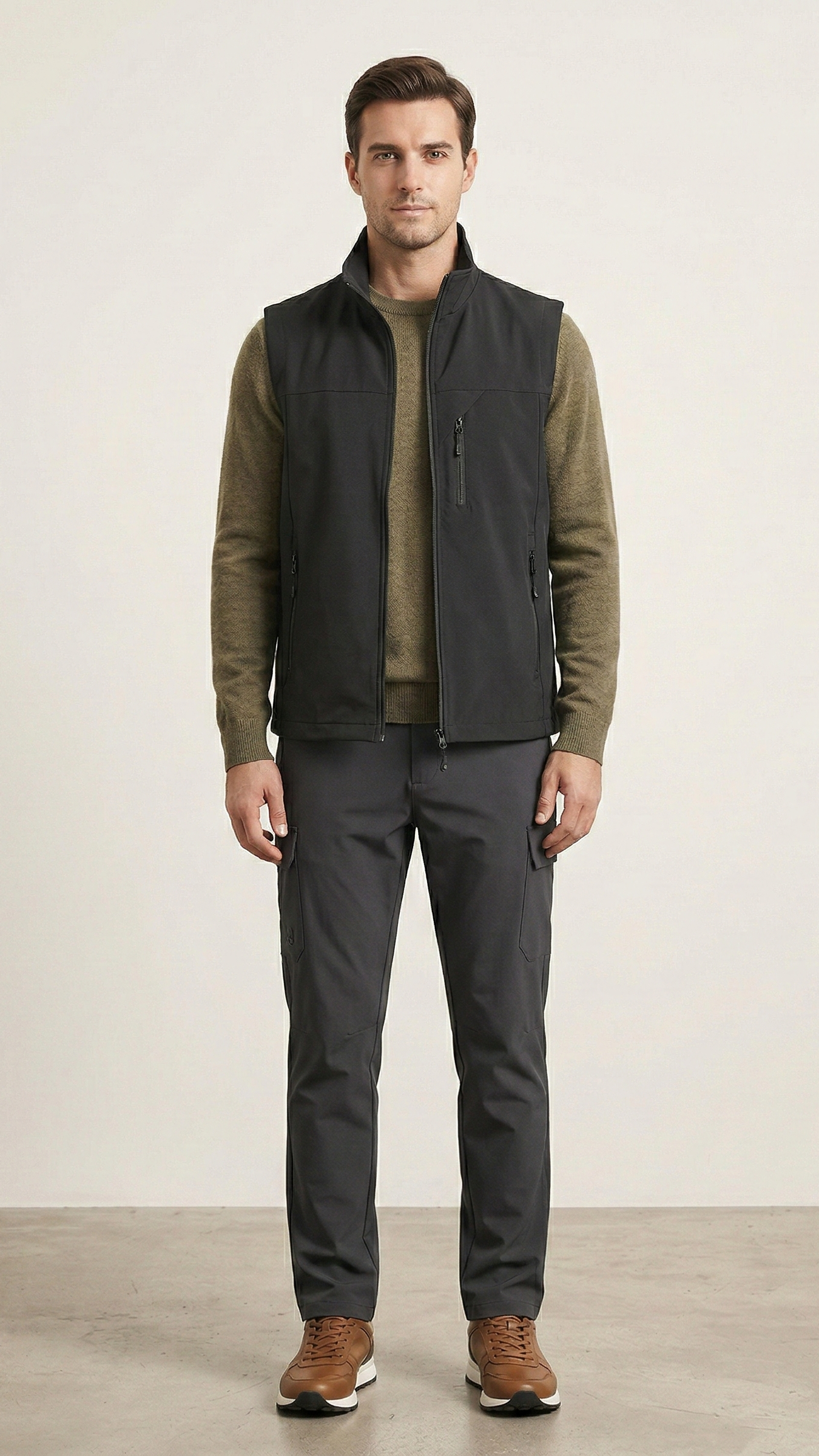 Gilet outdoor homme léger zippé