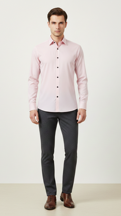 Chemise entreprise homme sans repassage stretch