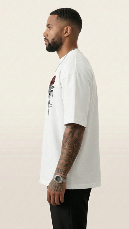 T-shirt homme imprimé rose coupe ample