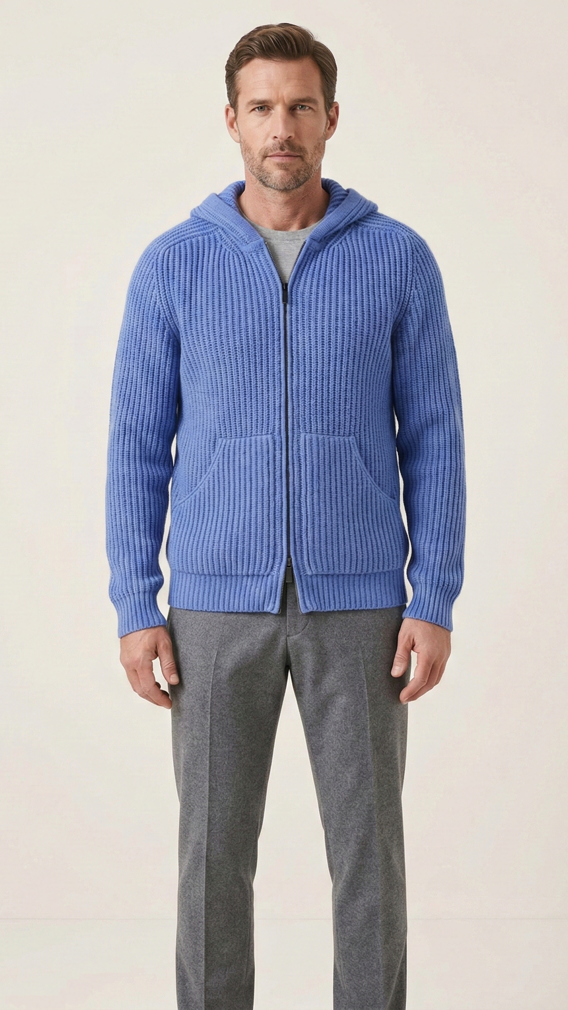 Gilet à capuche zippé homme