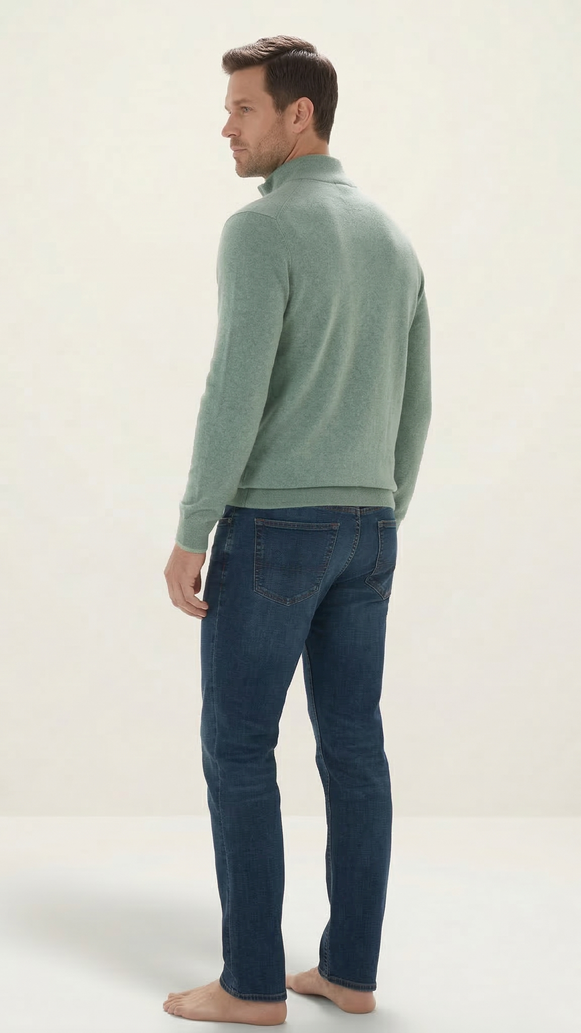 Pull Homme Col Zippé