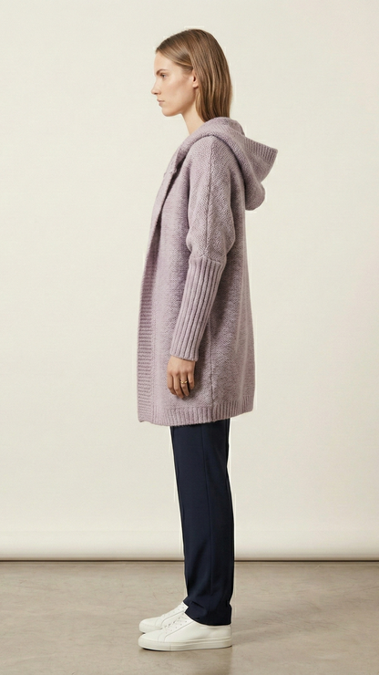 Gilet à capuche femme oversize zippé