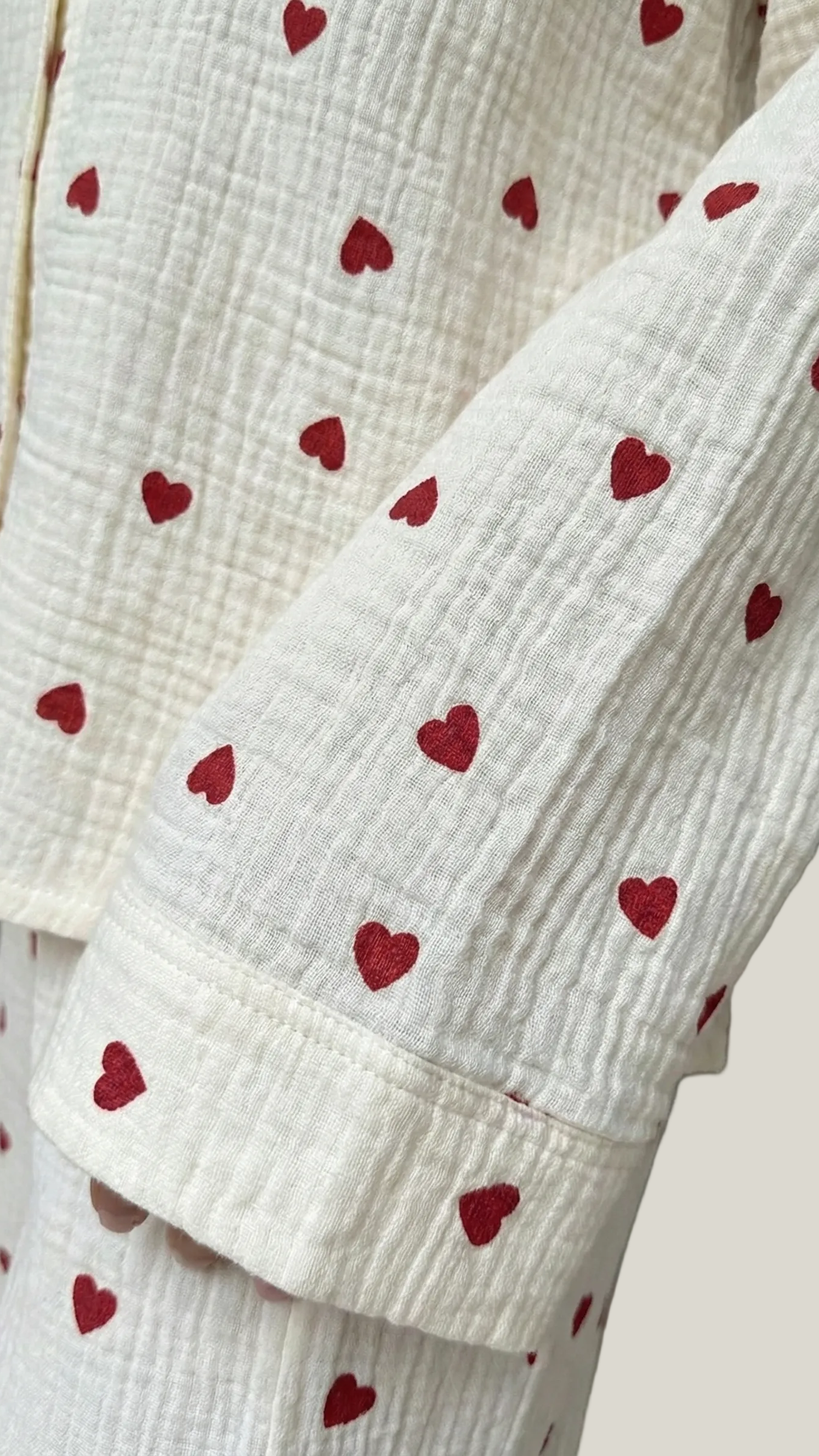 Ensemble pyjama femme motif cœur 2 pièces