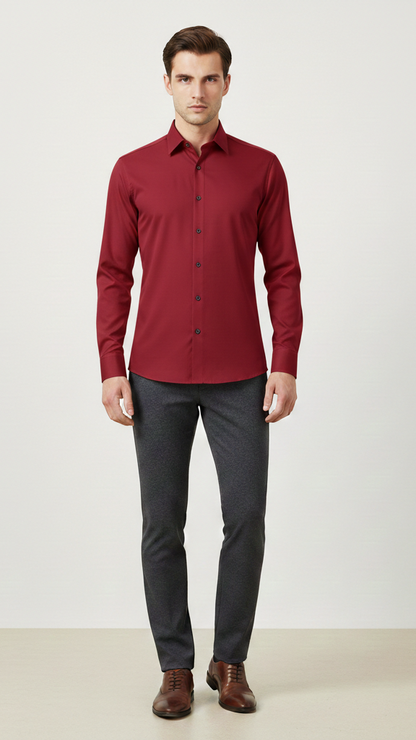 Chemise entreprise homme sans repassage stretch