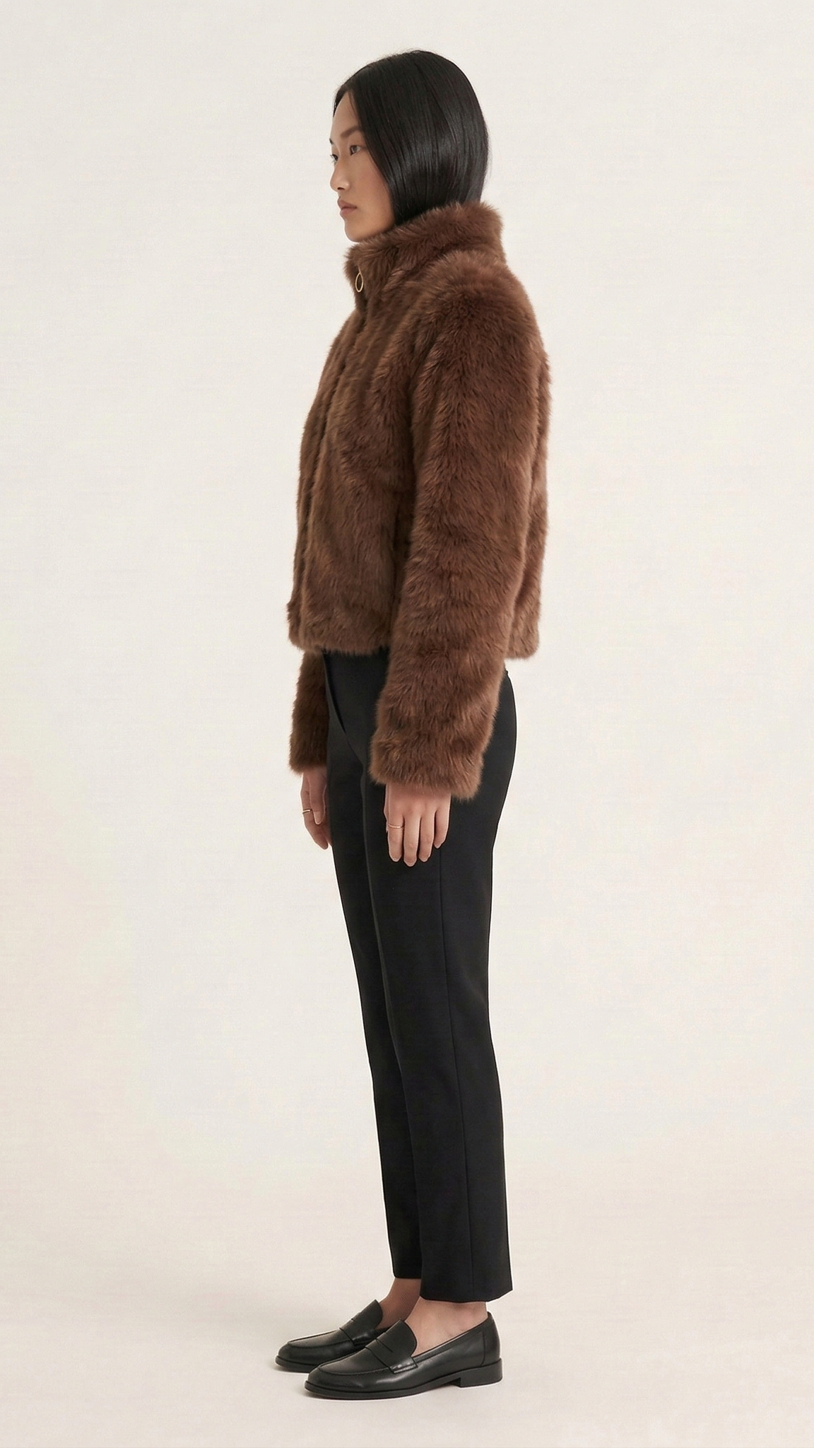 Veste zippée femme col montant
