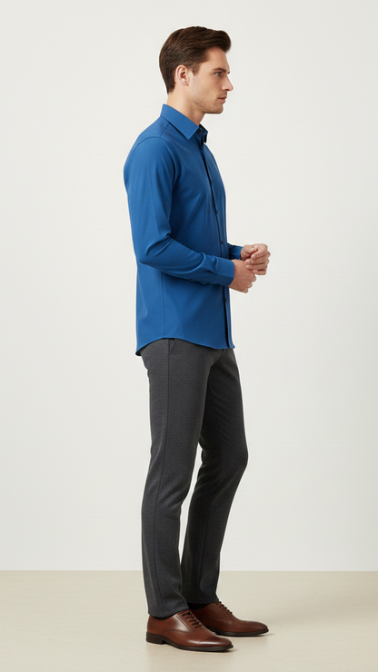 Chemise entreprise homme sans repassage stretch