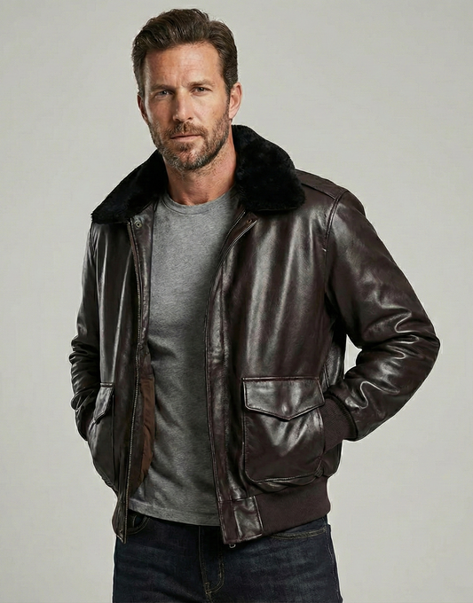 Heren winter bikerjack