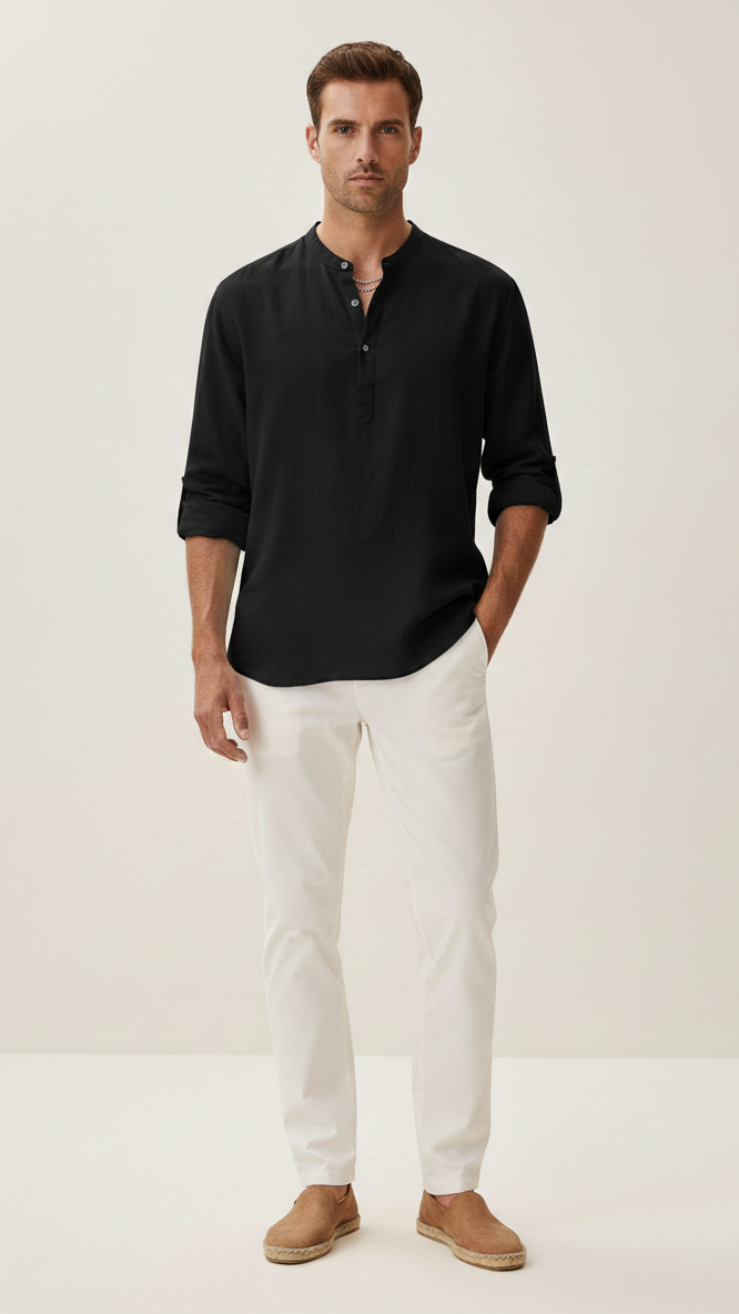 T-shirt en lin homme coupe ample