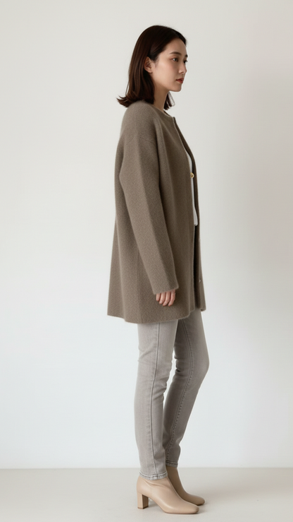 Cardigan femme long avec poches