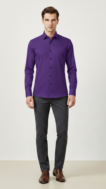 Chemise entreprise homme sans repassage stretch