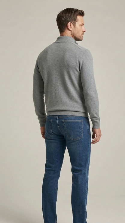 Pull Homme Col Zippé