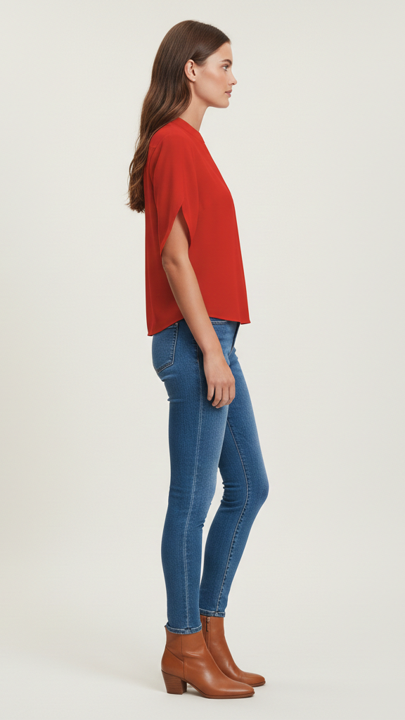 Blouse femme légère coupe droite