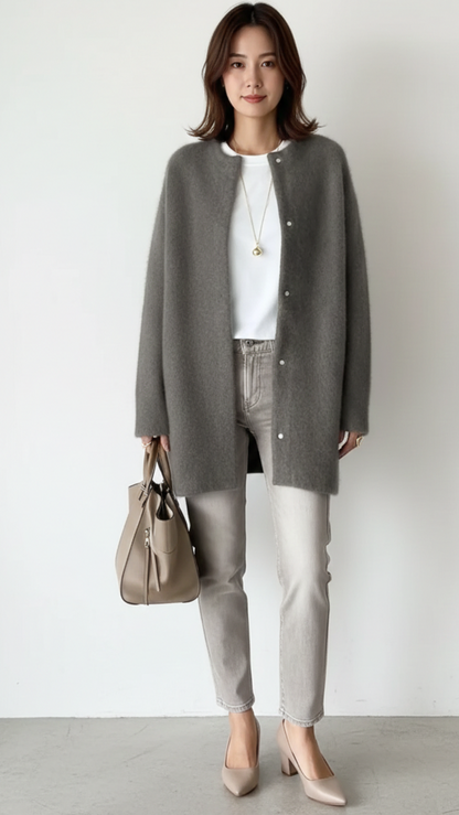 Cardigan femme long avec poches