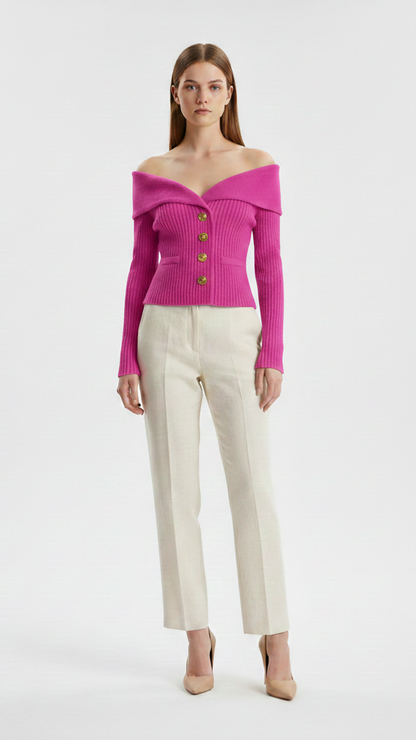 Gilet cardigan femme maille chaude