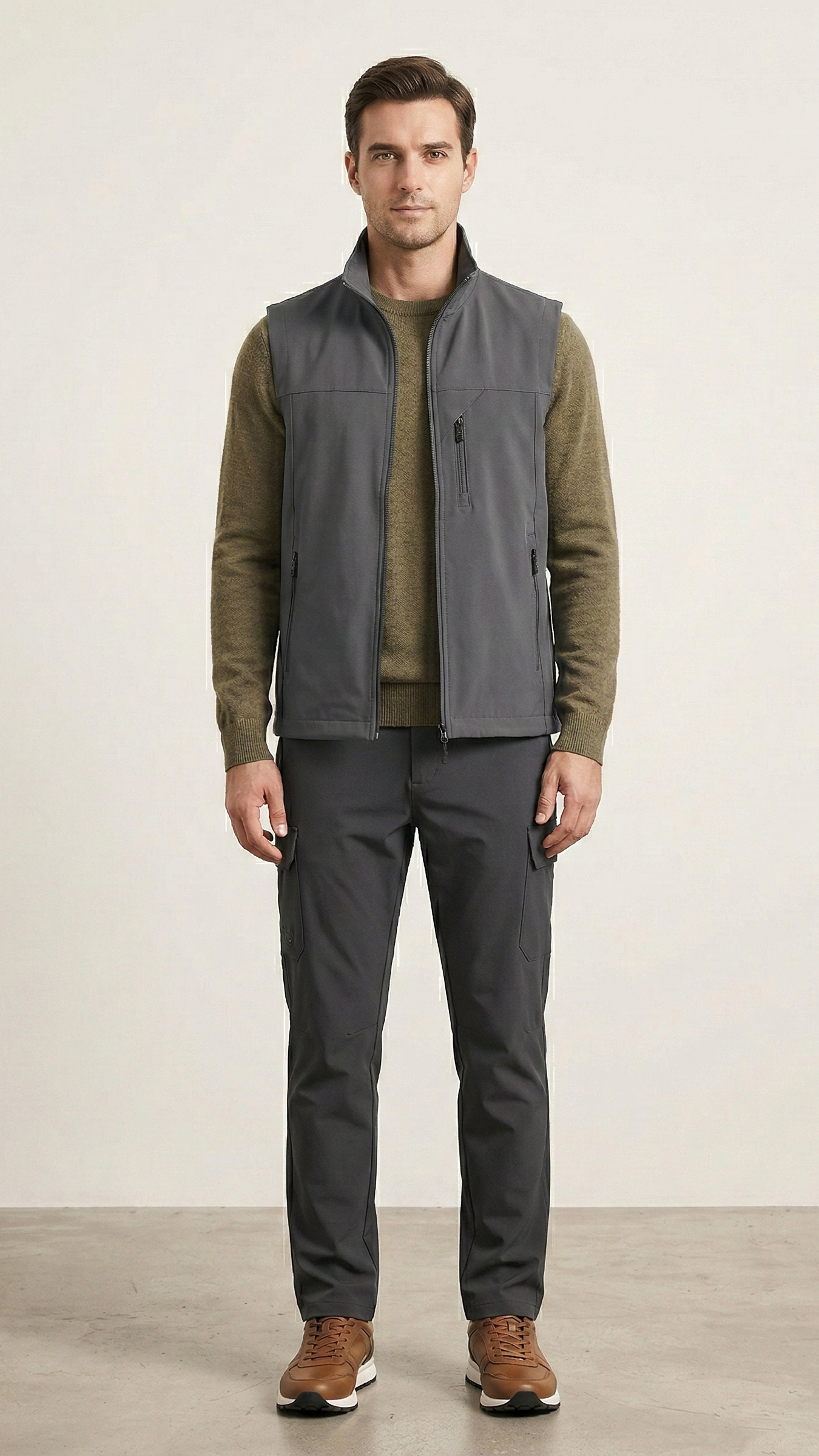 Gilet outdoor homme léger zippé