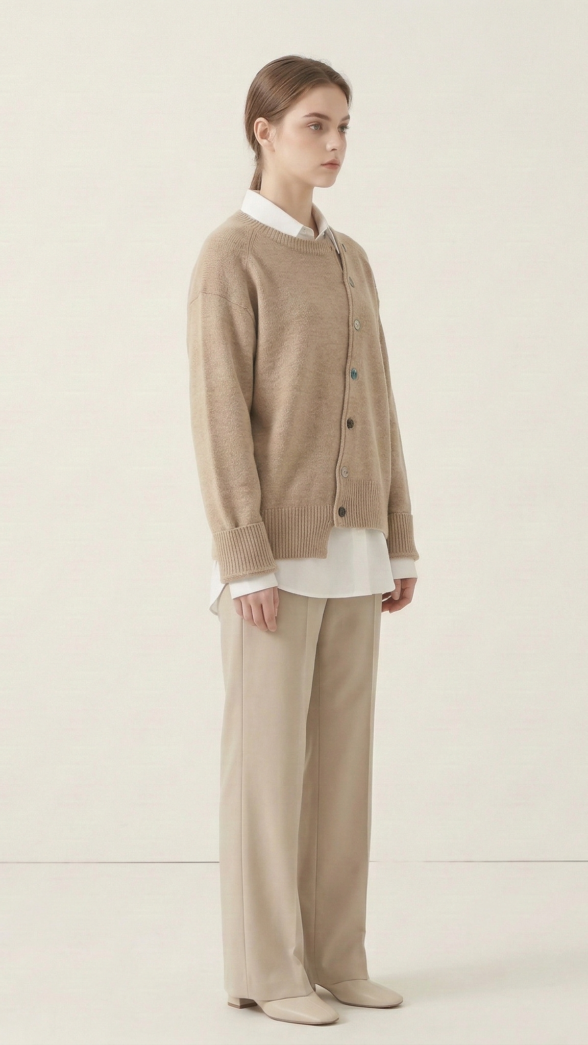 Cardigan maille femme boutonné col rond
