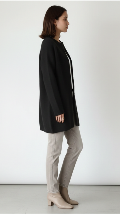 Cardigan femme long avec poches