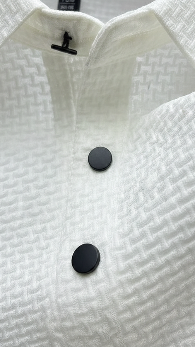 Polo Homme en Maille Ajourée