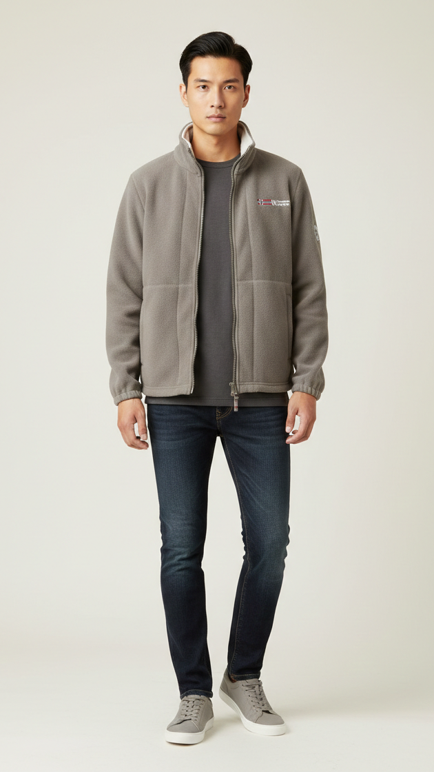 Veste unisexe coupe-vent zippée