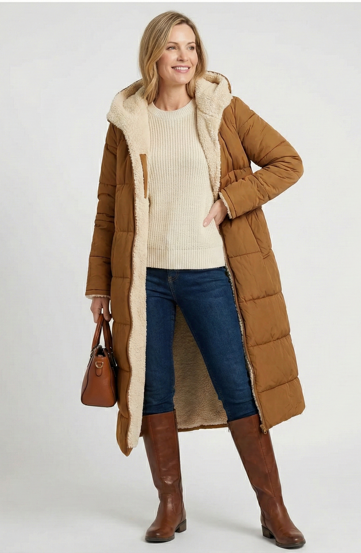 Dames trenchcoat | met fleecevoering