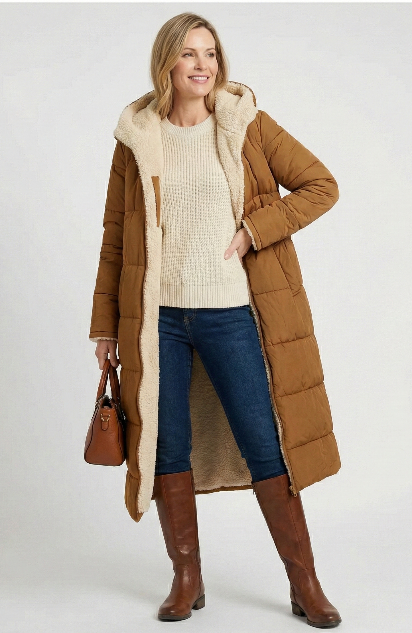 Dames trenchcoat | met fleecevoering