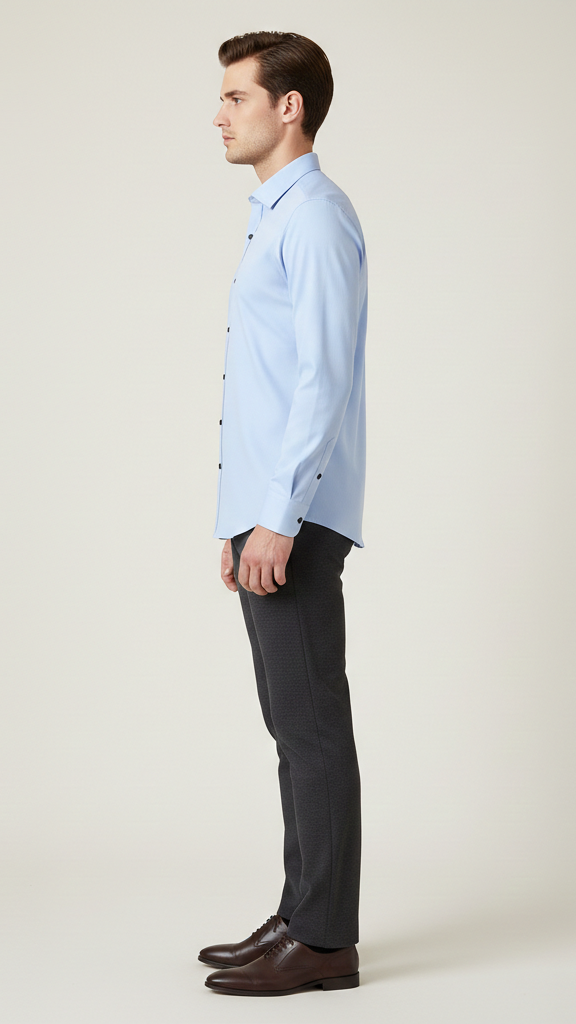 Chemise entreprise homme sans repassage stretch